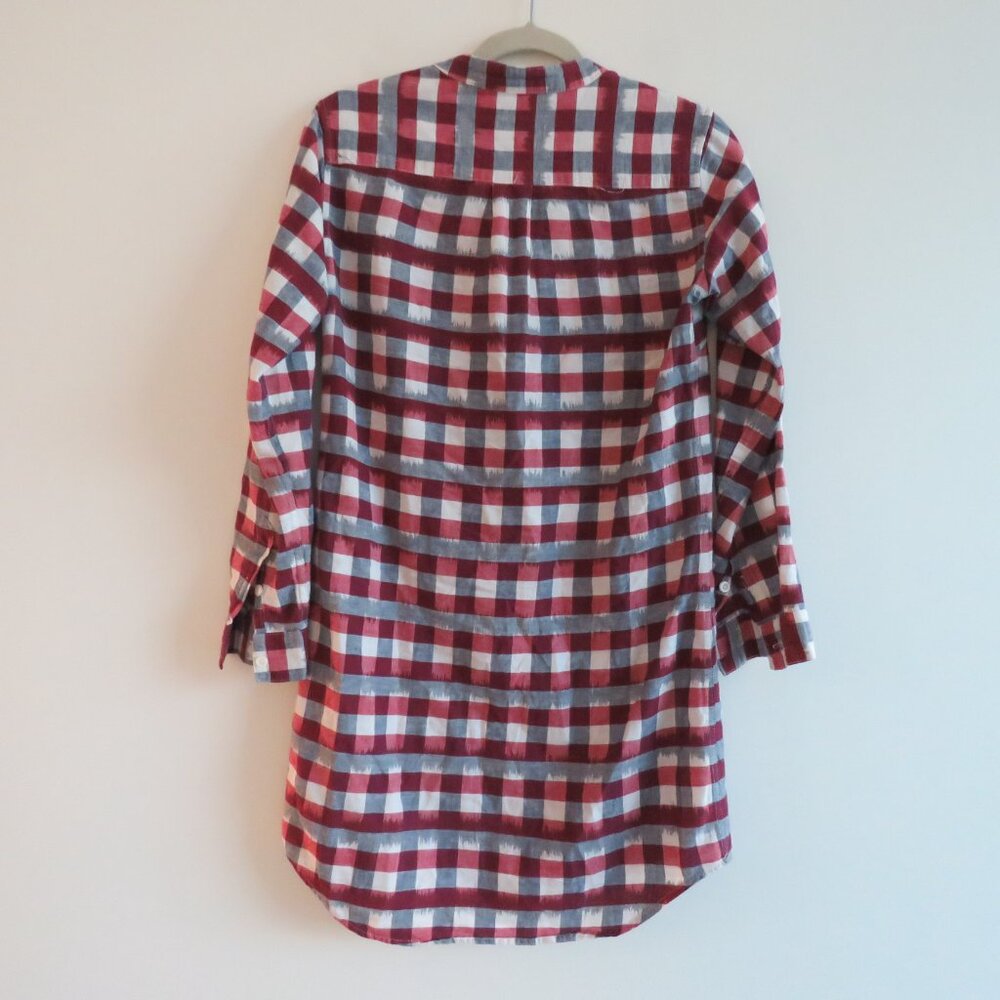 BRIDGE & BURN Dahlia Painted Plaid Red Dress Linen Cotton Prairie - Size XS - Picture 10 of 15